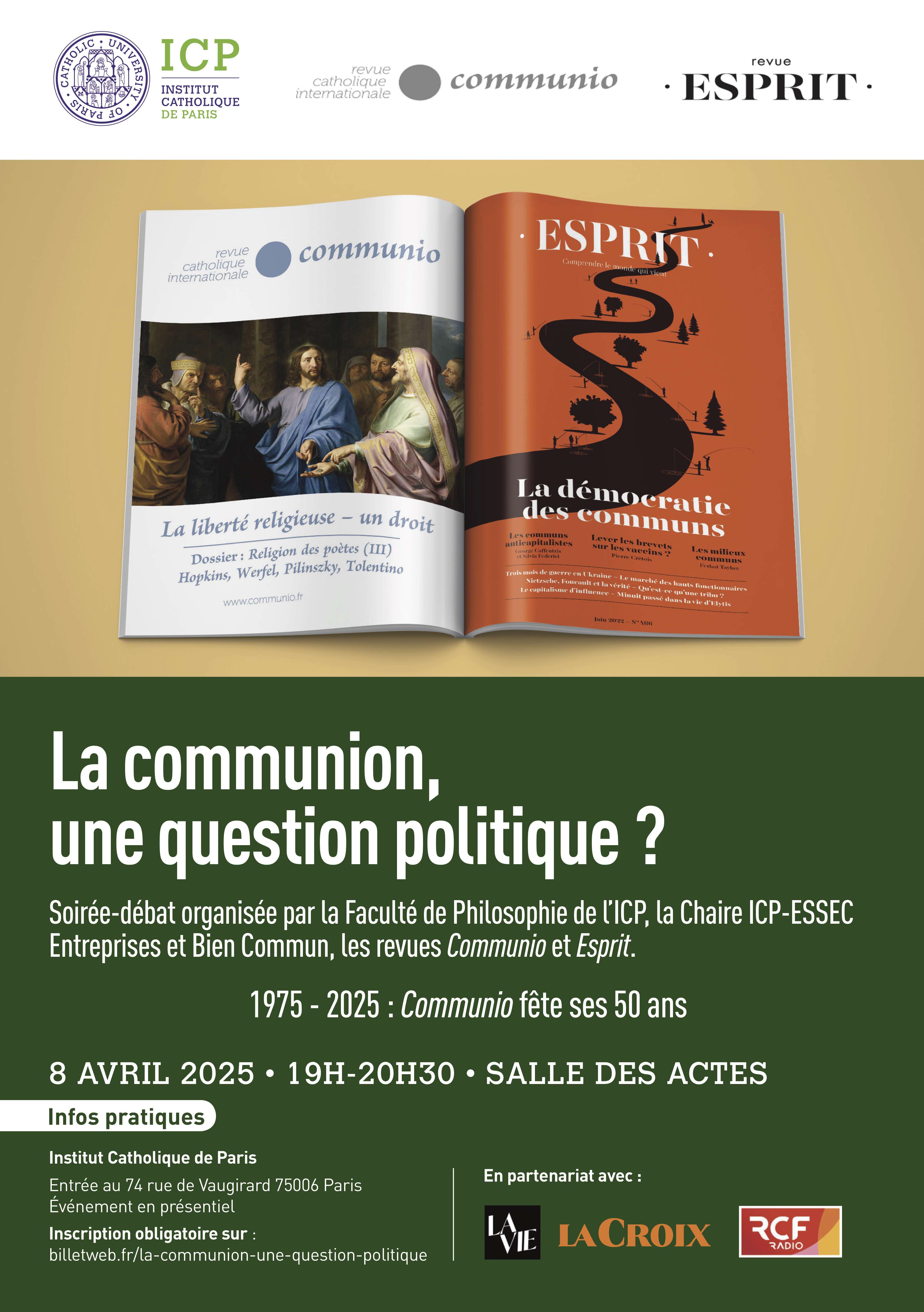 Inscrivez-vous à la table ronde Communio - Esprit!